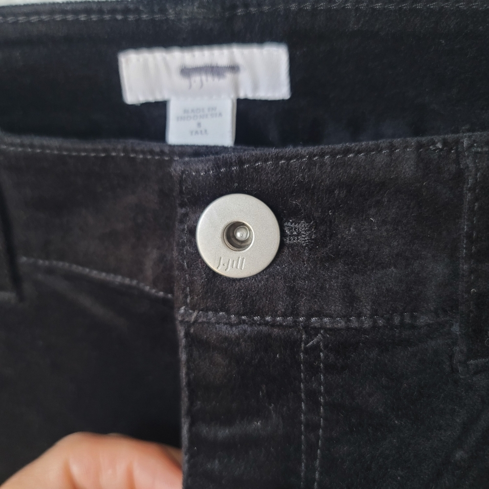 J. Jill Straight Leg Velvet Pants Size 6 Tall Color Black NWT - Picture 4 of 8